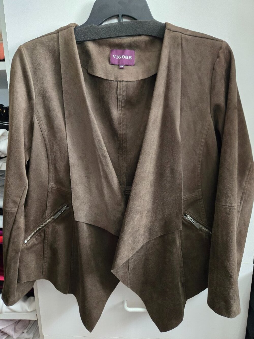 EUC VIGOSS Faux Suede Jacket - 1X/2X
